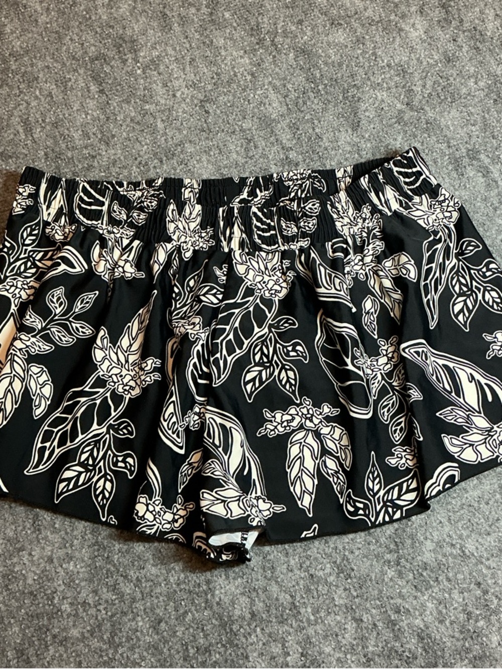 Black Floral-Print Women’s Shorts